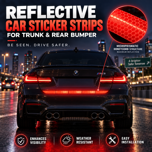 🚗 DESCONTO DE 50% POR TEMPO LIMITADO! 🔥 Tiras refletoras autocolantes para o porta-bagagens e o pára-choques traseiro