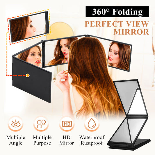 💥360° Foldable Self-Tip and Makeup Mirror – Rear View Available