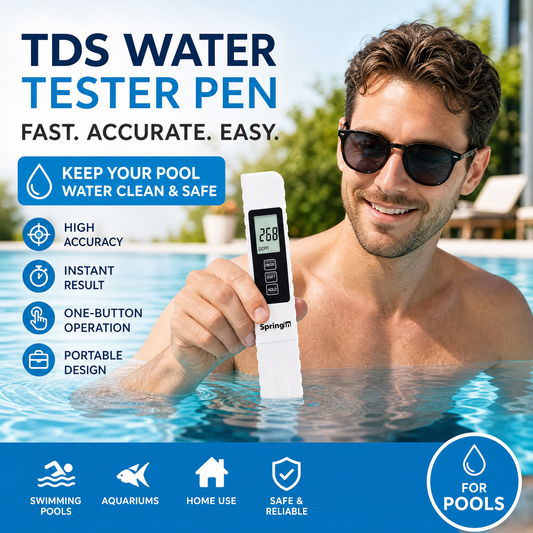 ✨ Testador de qualidade da água TDS 3 em 1 — Mede o pH, o cloro e a dureza, com ecrã LCD, para piscinas e aquários 🌊📱