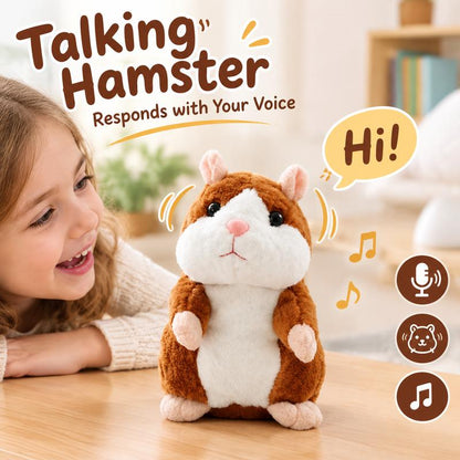 Peluche de hamster falante – repete tudo o que disseres, diversão hilariante para crianças e adultos
