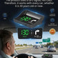 🚗50% OFF NOW! Head-Up Display Car GPS Digital Speedometer – Traffic Light Countdown & Red Light Camera Alert HUD, Universal Driver Safety Warning Device to Avoid Tickets for City Driving