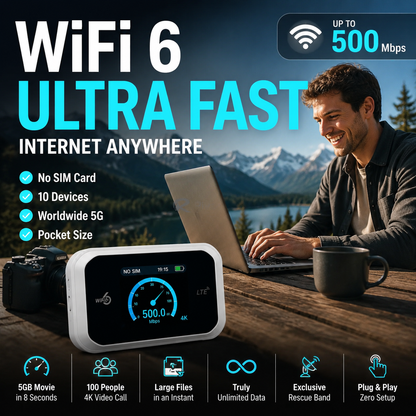🔥Novo sucesso de vendas📶Hotspot móvel com cobertura Wi-Fi total