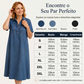 👗 50% OFF AGORA! 👖 Vestido Midi Jeans Casual com Bolsos – Tecido jeans macio e caimento relaxado – Bolsos funcionais, perfeito para o dia a dia – confortável e versátil ✨🌸