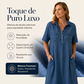 👗 50% OFF AGORA! 👖 Vestido Midi Jeans Casual com Bolsos – Tecido jeans macio e caimento relaxado – Bolsos funcionais, perfeito para o dia a dia – confortável e versátil ✨🌸