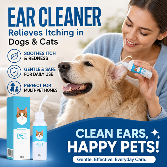 🐶🐱 Produto para limpeza das orelhas, alivia a comichão em cães e gatos