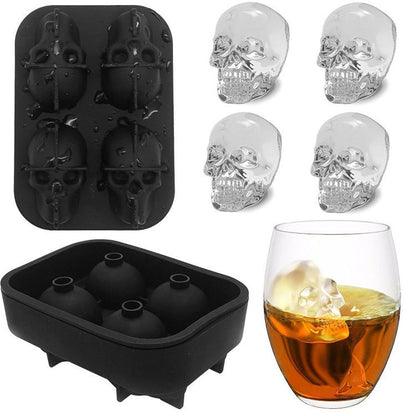 🥳 PROMOÇÃO DE 2026💀🧊 50% DE DESCONTO! Bandeja de cubos de gelo em silicone com formato de caveira – Caveira gigante de derretimento lento para uísque, cocktails e muito mais.✨