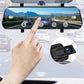 Câmara de marcha-atrás e câmara de bordo de 10 polegadas com ecrã tátil – Visão noturna HD 1296P, lente dupla – ideal para uma condução e estacionamento seguros🚗📹