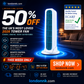 ❄️【Cool the Entire Room in 90 Seconds】Tower Fan—an air conditioner that can be used in both upright and horizontal positions