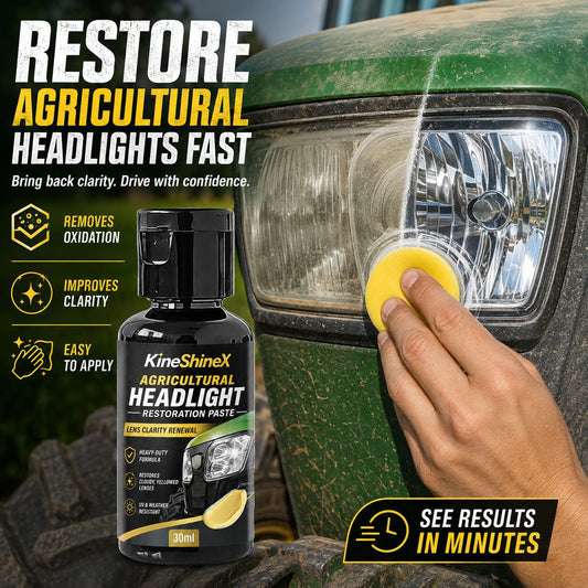 🚗Venda imperdível -50% DE DESCONTO🚗 Pasta de Restauração de Faróis de Máquinas Agrícolas—Remove Amarelamento e Embaçamento, Pule e Repara Faróis