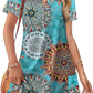 ⏰Promoção de 2026: 50% de desconto💃Vestido midi casual de verão com decote em V e bolsos para mulher