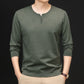 Men's Skin-Friendly V-Neck Button-Down Sweatshirt