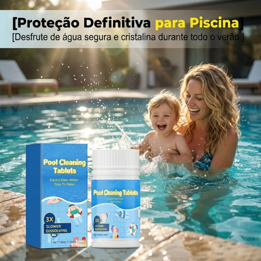 🔥Desconto de 50% no último dia!🔥Pastilhas de Limpeza para Piscinas – Água Cristalina