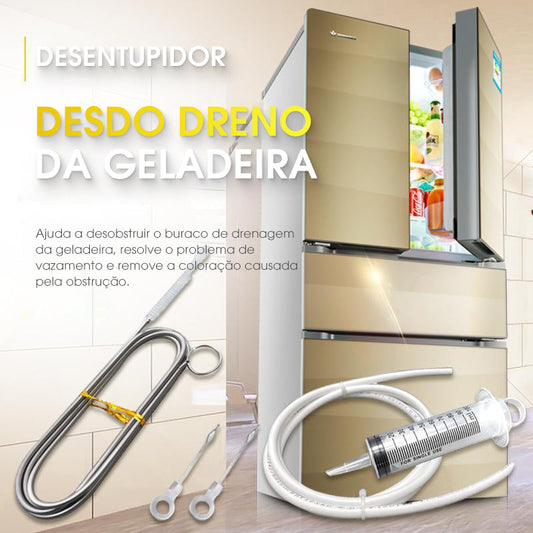 🔥Desconto de 50% no último dia!🔥Kit de Ferramentas para Limpeza de Drenagem da Geladeira