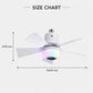 🔥💡 LAST DAY – 50% OFF! BreezGlow™ Smart Ceiling Fan Light – Bluetooth Speaker, 16M RGB Colors, E27 fit – breeze & beats in one. 🎵🌀✨