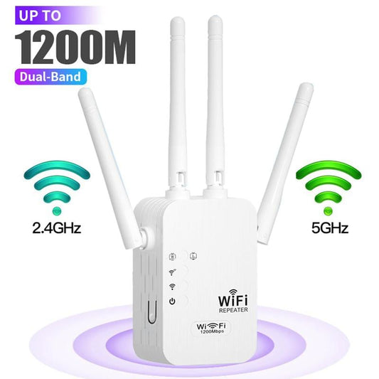 ⏳Oferta por Tempo Limitado⏰ 📶 Repetidor e Extensor WiFi Dual Band 1200Mbps – Cobertura Ampla e Alta Velocidade 🏡