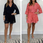 💕Promoção limitada: 50% de desconto💕Conjunto casual de renda com decote em V