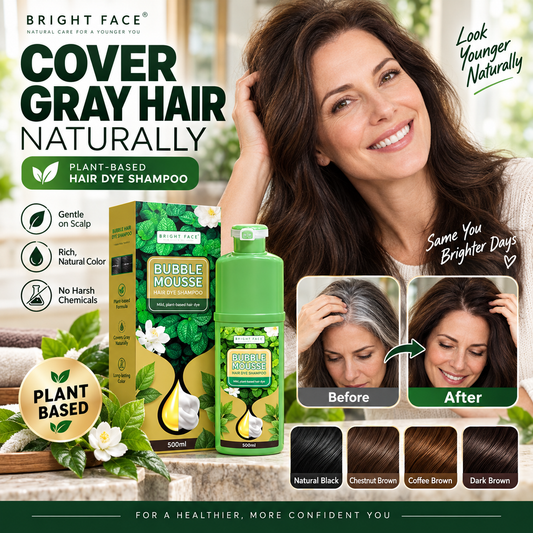 💇‍♀️Tinta de Cabelo em Espuma à Base de Plantas de Longa Duração｜Sem Amônia, Fácil Aplicação Caseira