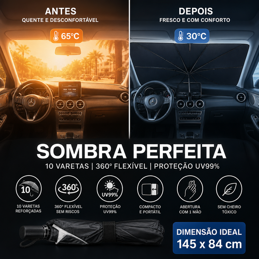 🚗Guarda-chuva para para-brisas do carro - Guarda-chuva dobrável para carro com proteção solar para carros com proteção UV