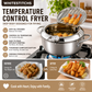 ⏳Promoção por tempo limitado⏰Panela para tempura em aço inoxidável – termómetro, grelha de escorrimento, corpo profundo ✨