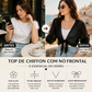 🦋 50% DE DESCONTO AGORA!🌿 Top feminino de chiffon com laço à frente – Transparente, curto e elegante – Peça essencial para sobrepor no verão 🍃
