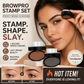✨Buy 1 Get 1 Free -ONLY ￡10.99!!🖌️50K+ Sold!!!🖤Eyebrow Stamp Powder Kit with Applicator Brush, One Press Perfect Brow Stamp, Waterproof Long Lasting 24H Wear Eyebrow Makeup for Lazy Daily Salon-Like Brows