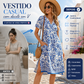 ⏰Promoção de 2026: 50% de desconto💃Vestido midi casual de verão com decote em V e bolsos para mulher