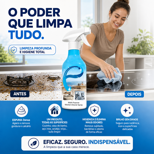 🧼 50% DE DESCONTO – Spray Multissuperfícies para Cozinha | Remove gordura teimosa em segundos, eficaz & poderoso ✨🍳