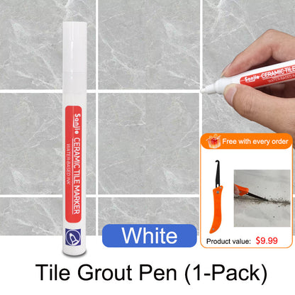 🔥Desconto de 50% no último dia!🔥Pousbo® – Caneta para juntas antimofo e impermeável para azulejos cerâmicos