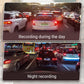 Câmara de marcha-atrás e câmara de bordo de 10 polegadas com ecrã tátil – Visão noturna HD 1296P, lente dupla – ideal para uma condução e estacionamento seguros🚗📹