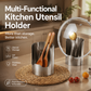 🍳 50% DE DESCONTO AGORA! 🧺 Suporte Multifuncional para Utensílios de Cozinha – Aço inoxidável, resistente e economiza espaço – Mantém a bancada limpa e organizada ✨