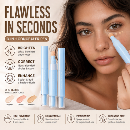 🔥💙Corretivo & Base Multiuso Corretivo de Olhos -👍Duração de 24 horas