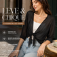🦋 50% DE DESCONTO AGORA!🌿 Top feminino de chiffon com laço à frente – Transparente, curto e elegante – Peça essencial para sobrepor no verão 🍃