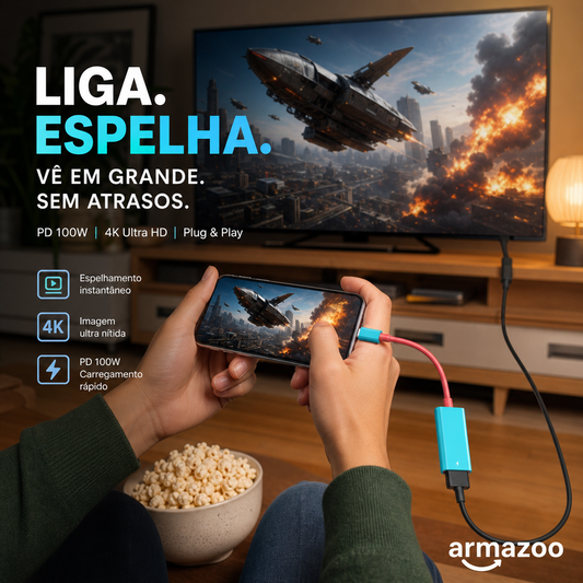Cabo adaptador USB-C para HDMI para a Switch
