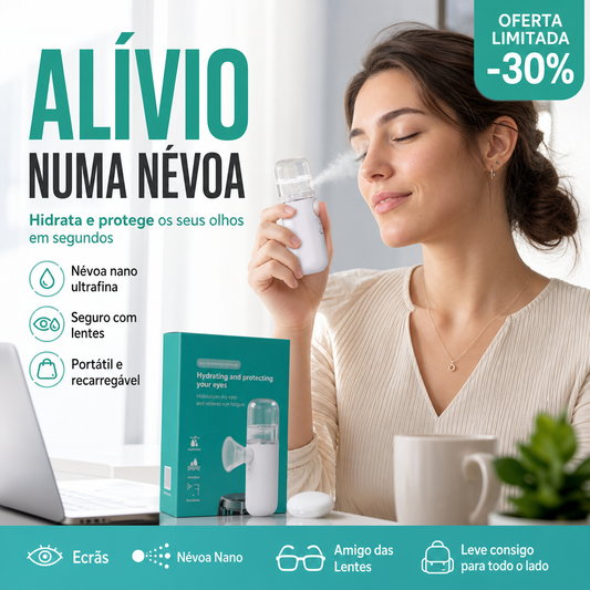 Refresque os olhos num instante! Pulverizador portátil de nano-névoa à prova de fugas