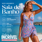 🏖️Fato de Banho com Saia e Decote em V com Nó