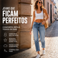 💓Calças de Ganga Slim Fit Desgastadas para Mulher