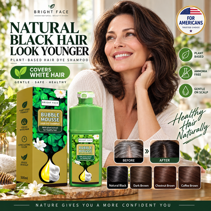 💇‍♀️Tinta de Cabelo em Espuma à Base de Plantas de Longa Duração｜Sem Amônia, Fácil Aplicação Caseira