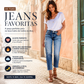💓Calças de Ganga Slim Fit Desgastadas para Mulher