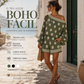 👗 50% DE DESCONTO AGORA! ✨ Macacão boémio com ombros à vista – Estampado, cintura elástica e bolsos laterais – Leve e respirável – perfeito para a praia, festivais ou viagens de verão 🌺
