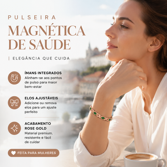 📢📢50% DE DESCONTO !! ⏰Pulseira magnética Cross & Cat's Eye