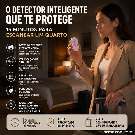 Detetor de câmara infravermelha inteligente com lanterna LED