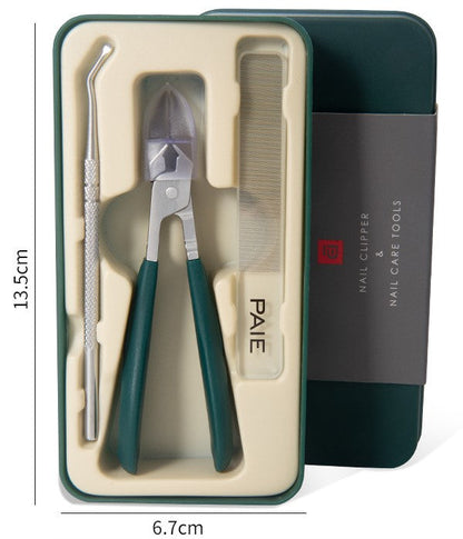 💅 50% DE DESCONTO AGORA! ✨ Conjunto de 3 peças de cortadores de unhas com lâmina inclinada a 25° e proteção anti-salpicos – Corte preciso, pega confortável e proteção anti-salpicos segura ✂️
