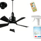 🔥Promoção 50% de desconto - 🎁Ventilador de teto portátil 2 em 1 com luz e controle remoto