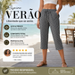 🌸 50% OFF – Capri xadrez feminina (tamanho até o joelho) | Perfeita para dias quentes, looks casuais e passeios