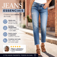 💓Calças de Ganga Slim Fit Desgastadas para Mulher