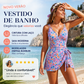 🏖️Fato de Banho com Saia e Decote em V com Nó