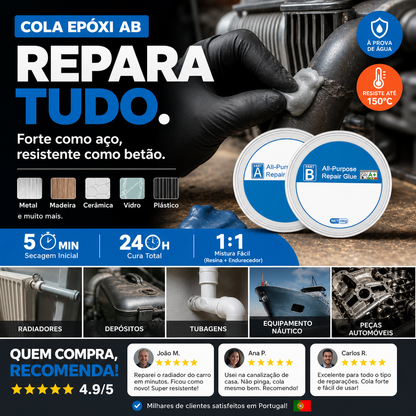 🔥 50% de desconto por tempo limitado | AB Super Glue: Dá nova vida a objetos partidos – forte mas flexível, não racha!