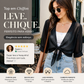 🦋 50% DE DESCONTO AGORA!🌿 Top feminino de chiffon com laço à frente – Transparente, curto e elegante – Peça essencial para sobrepor no verão 🍃