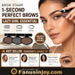 ✨Buy 1 Get 1 Free -ONLY ￡10.99!!🖌️50K+ Sold!!!🖤Eyebrow Stamp Powder Kit with Applicator Brush, One Press Perfect Brow Stamp, Waterproof Long Lasting 24H Wear Eyebrow Makeup for Lazy Daily Salon-Like Brows