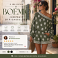 👗 50% DE DESCONTO AGORA! ✨ Macacão boémio com ombros à vista – Estampado, cintura elástica e bolsos laterais – Leve e respirável – perfeito para a praia, festivais ou viagens de verão 🌺